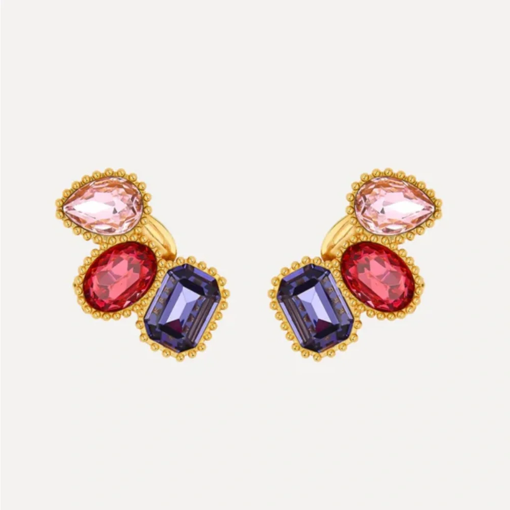 OSCAR de La Renta • Emerald-Cut Scramble Ear Cuffs Clip On.